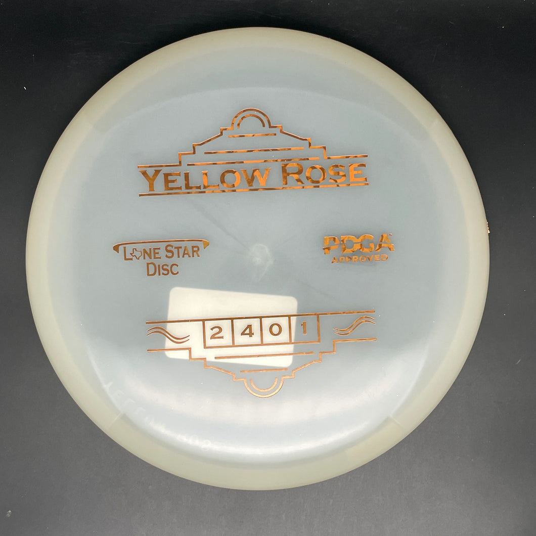 Lone Star Alpha Glow Yellow Rose - mission stamp