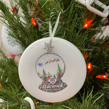 Load image into Gallery viewer, #49 Disc Golf Mini Marker Christmas white ornament
