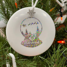 Load image into Gallery viewer, #49 Disc Golf Mini Marker Christmas white ornament
