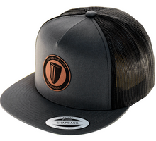 Load image into Gallery viewer, DGA LEATHER PATCH FLAT BILL MESH SNAPBACK CAP
